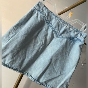 Zara faded denim miniskirt